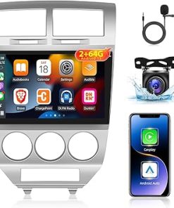 Dash Camera-EKAT-[2G+64G] Car Radio for Dodge Caliber 2007-2012- 10 inch Touch Screen Android Stereo