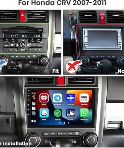 Dash Camera-Inefala-2+64G Inefala for Honda CRV 2007-2011 Android Car Radio Stereo with Wireless Carplay Android Auto- 9 Inch HD Touchscreen with HiFi GPS WiFi BT FM/RDS SWC USB Backup Camera MIC 2
