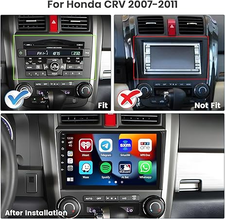 Dash Camera-Inefala-2+64G Inefala for Honda CRV 2007-2011 Android Car Radio Stereo with Wireless Carplay Android Auto- 9 Inch HD Touchscreen with HiFi GPS WiFi BT FM/RDS SWC USB Backup Camera MIC 2 Dash Camera-Inefala-2+64G Inefala for Honda CRV 2007-2011 Android Car Radio Stereo with Wireless Carplay Android Auto- 9 Inch HD Touchscreen with HiFi GPS WiFi BT FM/RDS SWC USB Backup Camera MIC - Image 2