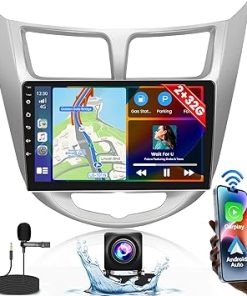 Dash Camera-Roinvou-Roinvou [2G+32G] Android 13 Car Stereo for Hyundai Verna Accent Solaris 2010-2016 with Wireless Carplay Android Auto- 9″ Touch Screen Car Radio Support GPS/WiFi/Bluetooth/26UI/Voice Control/SWC
