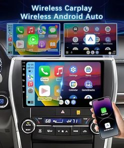 Dash Camera-BINIZE-BINIZE Android 13 Car Stereo Radio Compatible with Toyota Camry 2015 2016 2017 Wireless Carplay&Android Auto- 10 Inch Touchscreen Bluetooth GPS Navigation 2