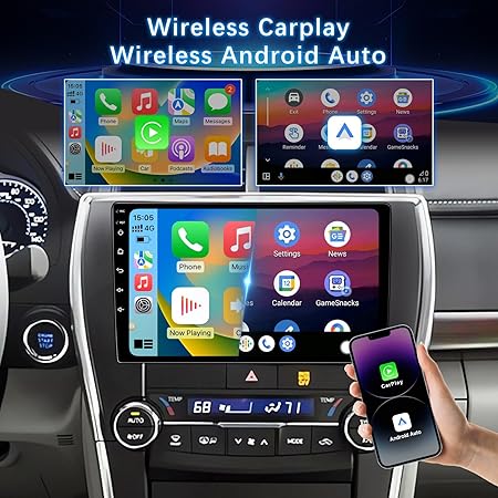 Dash Camera-BINIZE-BINIZE Android 13 Car Stereo Radio Compatible with Toyota Camry 2015 2016 2017 Wireless Carplay&Android Auto- 10 Inch Touchscreen Bluetooth GPS Navigation 2 Dash Camera-BINIZE-BINIZE Android 13 Car Stereo Radio Compatible with Toyota Camry 2015 2016 2017 Wireless Carplay&Android Auto- 10 Inch Touchscreen Bluetooth GPS Navigation - Image 2