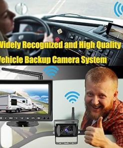 Dash Camera-VECLESUS-Wireless Backup Camera for Trucks VMW7 high Definition 1080P 7” IPS Monitor System-High-Speed Stable Transmission & Waterproof for Truck 2