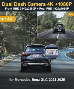 Dash Camera-FITCAMX-Fitcamx 4K Dual Dash Cam Suitable for Benz GLC 300 4MATIC 2023 2024 2025 (HD2-6588)- Integrated OEM Look 2