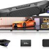 Dash Camera-Martalk-5K Mirror Dash Cam with 60fps WDR Backup Camera-12″ Rear View Mirror Camera for Car & Trucks