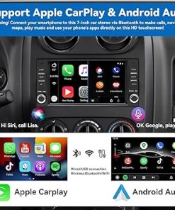 Dash Camera-UnifiAoto-4G+64G Android 13 Car Stereo for Jeep Wrangler JK Radio Dodge Ram 1500 with Wireless CarPlay&Android Auto- 7 Inch Touch Screen for Jeep JK Stereo with WiFi GPS Navigation FM Radio+AHD Backup Camera 2