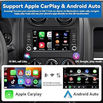 Dash Camera-UnifiAoto-4G+64G Android 13 Car Stereo for Jeep Wrangler JK Radio Dodge Ram 1500 with Wireless CarPlay&Android Auto- 7 Inch Touch Screen for Jeep JK Stereo with WiFi GPS Navigation FM Radio+AHD Backup Camera 2 Dash Camera-UnifiAoto-4G+64G Android 13 Car Stereo for Jeep Wrangler JK Radio Dodge Ram 1500 with Wireless CarPlay&Android Auto- 7 Inch Touch Screen for Jeep JK Stereo with WiFi GPS Navigation FM Radio+AHD Backup Camera - Image 2