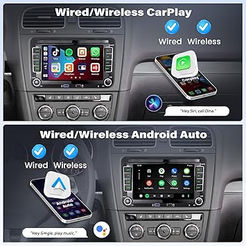 Dash Camera-UNITOPSCI-2G+32G Android Car Stereo Radio for VW Volkswagen Passat Seat Golf Jetta Tiguan Touran EOS Wireless CarPlay Android Auto Double Din 7” Touchscreen Bluetooth GPS Navigation WiFi FM USB Backup Camera 2 Dash Camera-UNITOPSCI-2G+32G Android Car Stereo Radio for VW Volkswagen Passat Seat Golf Jetta Tiguan Touran EOS Wireless CarPlay Android Auto Double Din 7” Touchscreen Bluetooth GPS Navigation WiFi FM USB Backup Camera - Image 2