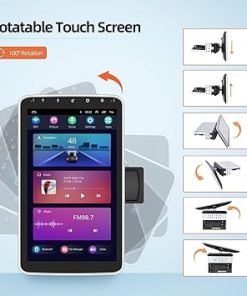 Dash Camera-CAMECHO-CAMECHO 2+64G 10.1″ Rotatable Single Din Car Stereo with Wireless CarPlay Wireless Android Auto- Android 13 Radio Touchscreen Car Radio with Bluetooth 2