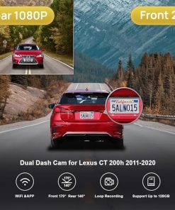 Dash Camera-FITCAMX-Fitcamx Front 2K+Rear 1080P Dash Cam Suitable for Lexus CT 200h 2011-2020 FWD F Sport Sdn Hybrid Premium- OEM Style 2