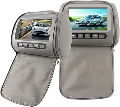 Dash Camera-Yctze-2pcs 7 inch HD Car Headrest LCD Video Player with Zipper Cover Remote Control Gray Dash Camera-Yctze-2pcs 7 inch HD Car Headrest LCD Video Player with Zipper Cover Remote Control Gray