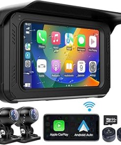 Dash Camera-YOVDA-Carplay Motorcycle DVR Wireless Motorcycle Carplay GPS Navigation Motorcycle Dash Cam with Front 2K Camera Sportbike Recording DVR Built-in Bluetooth- IMX322 Chips Dash Camera-YOVDA-Carplay Motorcycle DVR Wireless Motorcycle Carplay GPS Navigation Motorcycle Dash Cam with Front 2K Camera Sportbike Recording DVR Built-in Bluetooth- IMX322 Chips