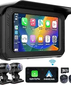 Dash Camera-YOVDA-Carplay Motorcycle DVR Wireless Motorcycle Carplay GPS Navigation Motorcycle Dash Cam with Front 2K Camera Sportbike Recording DVR Built-in Bluetooth- IMX322 Chips Dash Camera-YOVDA-Carplay Motorcycle DVR Wireless Motorcycle Carplay GPS Navigation Motorcycle Dash Cam with Front 2K Camera Sportbike Recording DVR Built-in Bluetooth- IMX322 Chips