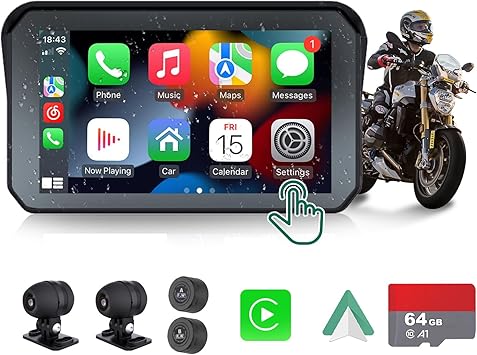 Dash Camera-TTXSCAM-Motorcycle DVR: Wireless Apple Carplay- Android Auto Dash Camera-TTXSCAM-Motorcycle DVR: Wireless Apple Carplay- Android Auto