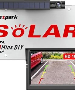 Dash Camera-Foxpark-Solar Wireless Backup Camera: 3Mins DIY Installation- 1080P Battery Powered Car Back Up Camera System