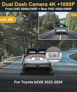 Dash Camera-FITCAMX-Fitcamx Front 4K+Rear 1080P Dash Cam Adatps for Toyota bZ4X 2023 2024 XLE Limited- OEM Factory Look 2