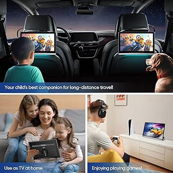 Dash Camera-AINAVI-13.3″ Android 10 Car Tablet TV-4K Video Playback Car Headrest Touchscreen Monitor with 5G WiFi Wireless Phone Mirror Link Airplay HDMI Bluetooth USB SD Video Player (13.3″ 4G +64G (2*pcs) Android 10) 2 Dash Camera-AINAVI-13.3" Android 10 Car Tablet TV-4K Video Playback Car Headrest Touchscreen Monitor with 5G WiFi Wireless Phone Mirror Link Airplay HDMI Bluetooth USB SD Video Player (13.3" 4G +64G (2*pcs) Android 10) - Image 2