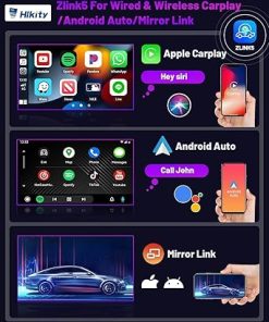 Dash Camera-Hikity-Hikity 2+64GB Android 13 Car Stereo for Honda Civic 2013-2017 with Wireless Carplay Android Auto- 9” Touch Screen in-Dash GPS Navigation HiFi WiFi Bluetooth SWC Mic Backup Camera 2