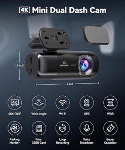 Dash Camera-REDTIGER-REDTIGER F9 Dash Cam 4K Front and Rear 1080P- WiFi GPS Car Camera with 32GB Card 2