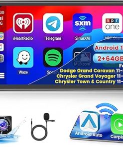Dash Camera-Inefala-2+64G Radio for Dodge Grand Caravan 2011-2020 Chrysler Grand Voyager 2011-2015 Chrysler Town & Country 2011-2016 Car Stereo CarPlay Android 13 9” Touch Screen Android Auto- AHD Camera FM RDS