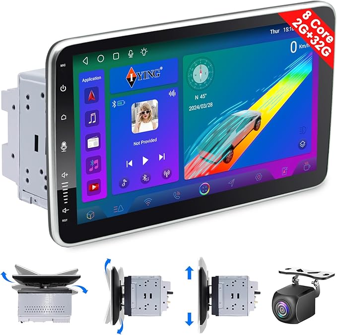 Dash Camera-IYING-Wireless CarPlay Android Auto Double Din Car Stereo 10 Inch Adjustable Touchscreen Car Play 8-Core 2G+32G Android Car Radio with Backup Camera Bluetooth AM/FM GPS Navigation WiFi 2 Din Dash Camera-IYING-Wireless CarPlay Android Auto Double Din Car Stereo 10 Inch Adjustable Touchscreen Car Play 8-Core 2G+32G Android Car Radio with Backup Camera Bluetooth AM/FM GPS Navigation WiFi 2 Din
