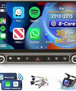 Dash Camera-VECHTEL-[8 CORE 2G+64G] Car Stereo for Chevrolet Chevy Camaro 2010-2015 with Wireless Carplay/Android Auto- 9 Inch Android 13 IPS Touch Screen Car Radio