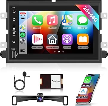Dash Camera-podofo-PODOFO 2G 64G Car Stereo Radio for Ford F150 F250 F350 Fusion Taurus Edge Explorer with 7” 1080P Touchscreen with License Plate Backup Camera Wireless Carplay Android Auto Bluetooth WiFi EQ GPS FM Dash Camera-podofo-PODOFO 2G 64G Car Stereo Radio for Ford F150 F250 F350 Fusion Taurus Edge Explorer with 7'' 1080P Touchscreen with License Plate Backup Camera Wireless Carplay Android Auto Bluetooth WiFi EQ GPS FM