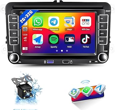 Dash Camera-UNITOPSCI-2G+32G Android Car Stereo Radio for VW Volkswagen Passat Seat Golf Jetta Tiguan Touran EOS Wireless CarPlay Android Auto Double Din 7” Touchscreen Bluetooth GPS Navigation WiFi FM USB Backup Camera Dash Camera-UNITOPSCI-2G+32G Android Car Stereo Radio for VW Volkswagen Passat Seat Golf Jetta Tiguan Touran EOS Wireless CarPlay Android Auto Double Din 7” Touchscreen Bluetooth GPS Navigation WiFi FM USB Backup Camera