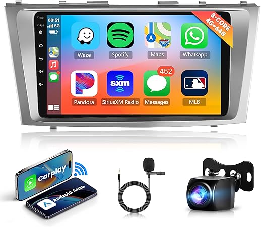 Dash Camera-Rimoody-8 Core 4G+64G Android Car Stereo for Toyota Camry 2006-2011 Wireless Carplay Android Auto Car Radio- 9’’ Head Unit Touch Screen Mirror Link WiFi GPS Bluetooth FM RDS Backup Camera SWC Mic Dash Camera-Rimoody-8 Core 4G+64G Android Car Stereo for Toyota Camry 2006-2011 Wireless Carplay Android Auto Car Radio- 9’’ Head Unit Touch Screen Mirror Link WiFi GPS Bluetooth FM RDS Backup Camera SWC Mic