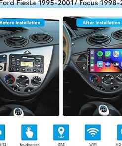 Dash Camera-VECHTEL-2+64G Android Car Stereo for for Ford Focus 1998-2004 / Ford Fiesta 1995-2001 Upgrade – Wireless Carplay Android Auto- 9 Inch Touch Screen in-Dash GPS Head Unit-WiFi/Bluetooth/HiFi/SWC/Backup Camera 2