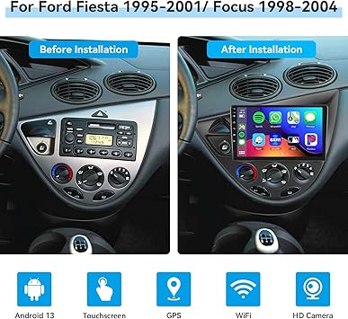 Dash Camera-VECHTEL-2+64G Android Car Stereo for for Ford Focus 1998-2004 / Ford Fiesta 1995-2001 Upgrade – Wireless Carplay Android Auto- 9 Inch Touch Screen in-Dash GPS Head Unit-WiFi/Bluetooth/HiFi/SWC/Backup Camera 2 Dash Camera-VECHTEL-2+64G Android Car Stereo for for Ford Focus 1998-2004 / Ford Fiesta 1995-2001 Upgrade - Wireless Carplay Android Auto- 9 Inch Touch Screen in-Dash GPS Head Unit-WiFi/Bluetooth/HiFi/SWC/Backup Camera - Image 2