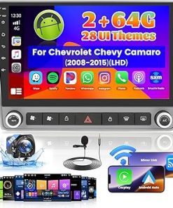 Dash Camera-Roinvou-Roinvou [2G+64G] Car Radio for Chevrolet Chevy Camaro 2008-2015 with Wireless Carplay/Android Auto- 9 Inch Android 13 IPS Touch Screen Car Stereo