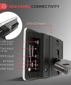 Dash Camera-Pyle-Pyle Universal Car Headrest Mount Monitor – 10.5 Inch Vehicle Multimedia CD DVD Player – Smart Audio Video Entertainment System w/HDMI & Hi-Res TV LCD Screen – Includes Mounting Bracket -PLHRDVD103 2