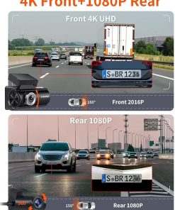 Dash Camera-Faninso-4k Dash Cam Front and Rear – Dash Camera for Cars and Trucks- Audio Alerts 2