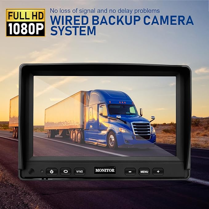 Dash Camera-YEDDY-Backup Camera for Truck RV-Back up Camera with Screen Kit HD 1080P 7inch Reverse Monitor 2 Dash Camera-YEDDY-Backup Camera for Truck RV-Back up Camera with Screen Kit HD 1080P 7inch Reverse Monitor - Image 2