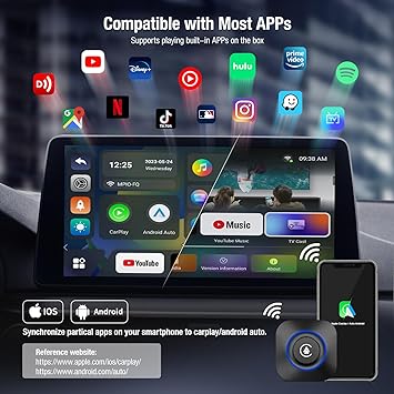 Dash Camera-KAMING-Wireless CarPlay Adapter with Tiktok Hulu- CarPlay Streaming to Car and TV 3 Dash Camera-KAMING-Wireless CarPlay Adapter with Tiktok Hulu- CarPlay Streaming to Car and TV - Image 3