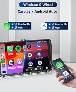 Dash Camera-podofo-4G+64G Car Radio Stereo with Wireless CarPlay Android Auto- 9 Inch IPS Android 13 GPS WiFi Bluetooth DSP Audio Touch Screen Head Unit for VW Passat Jetta Tiguan Golf MK5 MK6 T5 EOS Polo 2