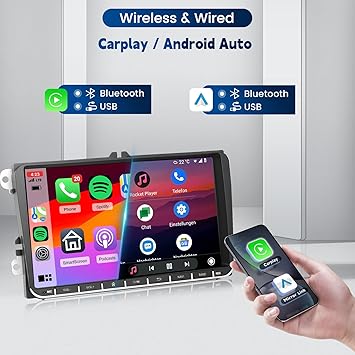 Dash Camera-podofo-4G+64G Car Radio Stereo with Wireless CarPlay Android Auto- 9 Inch IPS Android 13 GPS WiFi Bluetooth DSP Audio Touch Screen Head Unit for VW Passat Jetta Tiguan Golf MK5 MK6 T5 EOS Polo 2 Dash Camera-podofo-4G+64G Car Radio Stereo with Wireless CarPlay Android Auto- 9 Inch IPS Android 13 GPS WiFi Bluetooth DSP Audio Touch Screen Head Unit for VW Passat Jetta Tiguan Golf MK5 MK6 T5 EOS Polo - Image 2