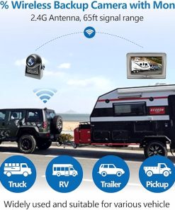 Dash Camera-MHCABSR-Wireless Backup Camera Systems for Trucks with 4.3inch LCD Monitor- WiFi Magnetic Back up Camera Built-in Rechargeable Battery 2