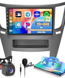 Dash Camera-Hikity-[2G+64G] Android 13 Stereo for Subaru Legacy Outback 2010-2014 with Wireless Car Play Android Auto Mirror Link- 9 Inch Touchscreen Android Head Unit with GPS RDS SWC