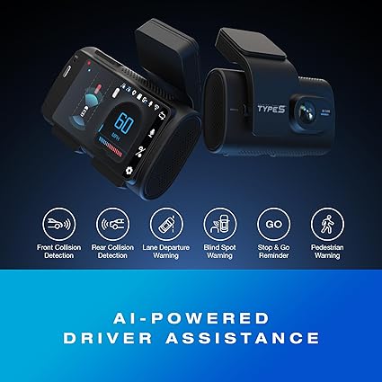 Dash Camera-TYPE S TOURING ITEMS-Type S T200 AI Driver Assistance Dash Cam Powered by ADAS- 1440p 2 Dash Camera-TYPE S TOURING ITEMS-Type S T200 AI Driver Assistance Dash Cam Powered by ADAS- 1440p - Image 2