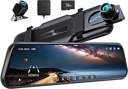 Dash Camera-pelsee-P10 2.5K Rear View Mirror Camera- 10” Mirror Dash Cam Smart Driving Assistant with ADAS & BSD Dash Camera-pelsee-P10 2.5K Rear View Mirror Camera- 10” Mirror Dash Cam Smart Driving Assistant with ADAS & BSD
