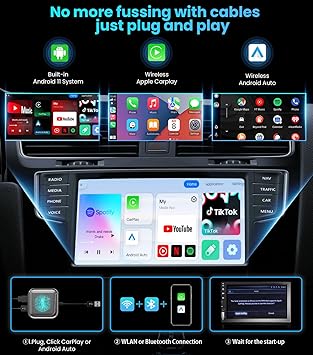 Dash Camera-TIMEKNOW-Wireless Carplay & Android Auto Adapter- Magic Ai Box 2.0 with Netflix YouTube Tiktok 2 Dash Camera-TIMEKNOW-Wireless Carplay & Android Auto Adapter- Magic Ai Box 2.0 with Netflix YouTube Tiktok - Image 2