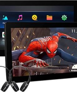 Dash Camera-XTRONS-XTRONS Dual Android 11 Car TV Headrest Monitor Tablet for Back Seat with 2 Bluetooth Headphones- 11.6 Inch Touch Screen Portable Video Player Support Mirror Link