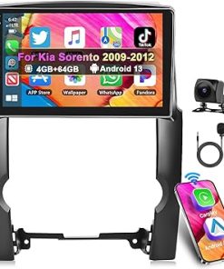 Dash Camera-podofo-【8Core 4+64G】 Car Stereo for Kia Sorento 2009 2010 2011 2012 with Wireless Apple Carplay Android Auto-10.1” IPS 1280*720 Touchscreen Car Radio with Mirror Link