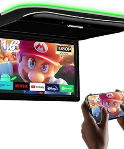 Dash Camera-XTRONS-XTRONS Android Car Overhead Player 11.6 Inch Wide IPS Screen Car Roof Mount Monitor with Built-in Stereo Speakers Flip Down Overhead Car Monitor Support 8K Video- Bluetooth