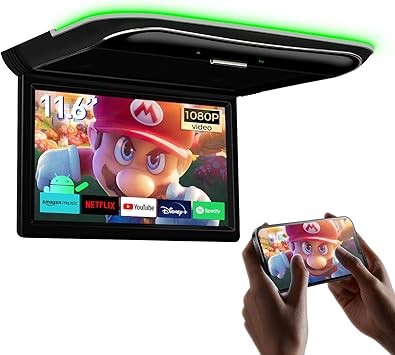 Dash Camera-XTRONS-XTRONS Android Car Overhead Player 11.6 Inch Wide IPS Screen Car Roof Mount Monitor with Built-in Stereo Speakers Flip Down Overhead Car Monitor Support 8K Video- Bluetooth Dash Camera-XTRONS-XTRONS Android Car Overhead Player 11.6 Inch Wide IPS Screen Car Roof Mount Monitor with Built-in Stereo Speakers Flip Down Overhead Car Monitor Support 8K Video- Bluetooth