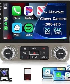Dash Camera-METEESER-2+64G for Chevrolet Chevy Camaro 2008-2015 Car Radio Wireless Carplay/Android Auto-Android13 Car Stereo 9 Inch Touch Screen GPS 28UI WiFi Bluetooth FM/RDS Mirror Link SWC Backup Camera&Mic