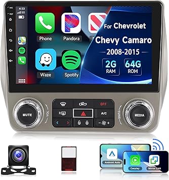 Dash Camera-METEESER-2+64G for Chevrolet Chevy Camaro 2008-2015 Car Radio Wireless Carplay/Android Auto-Android13 Car Stereo 9 Inch Touch Screen GPS 28UI WiFi Bluetooth FM/RDS Mirror Link SWC Backup Camera&Mic Dash Camera-METEESER-2+64G for Chevrolet Chevy Camaro 2008-2015 Car Radio Wireless Carplay/Android Auto-Android13 Car Stereo 9 Inch Touch Screen GPS 28UI WiFi Bluetooth FM/RDS Mirror Link SWC Backup Camera&Mic