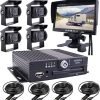 Dash Camera-JOINLGO-JOINLGO 4 Channel 256GB 1080P AHD HD Mobile Vehicle Car DVR Black Box Video Recorder Kit with 4pcs Waterproof Side Rear View Backup Night Vision Metal IR 2.0MP Car Camera 7″ HD Car Monitor
